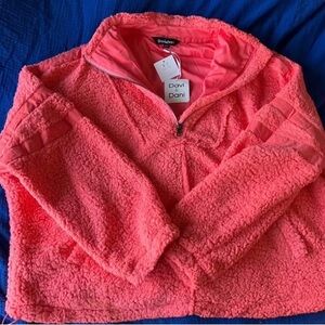 Davi Dani Coral Sherpa Pullover - 2X
